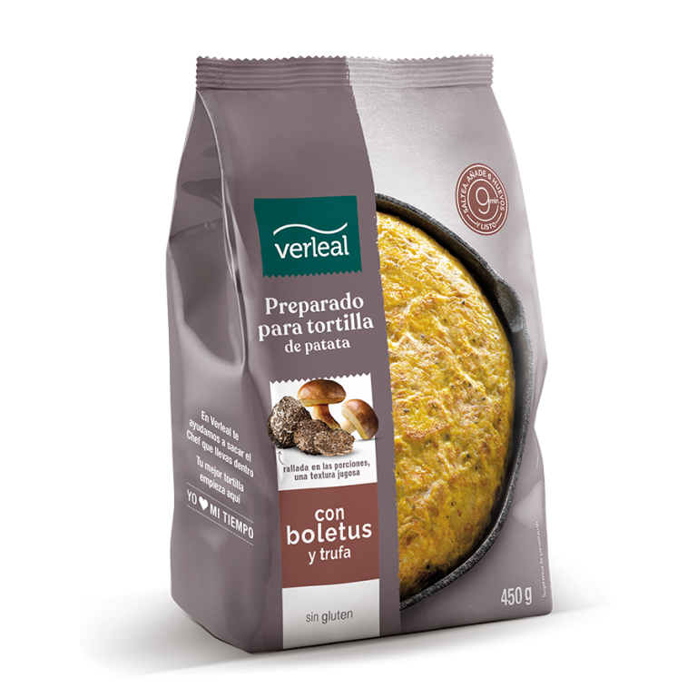 Packs de preparado para tortilla de patata con boletus y trufa de Verleal