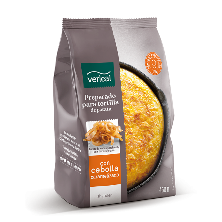 Packs de preparado para tortilla de patata con cebolla caramelizada de Verleal
