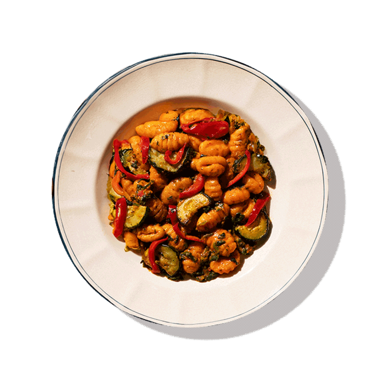 Plato preparado de Gnocchis de boniato de Verleal