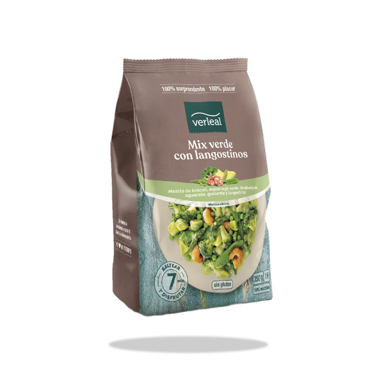 Pack de plato preparado de Mix verde con langostinos de Verleal