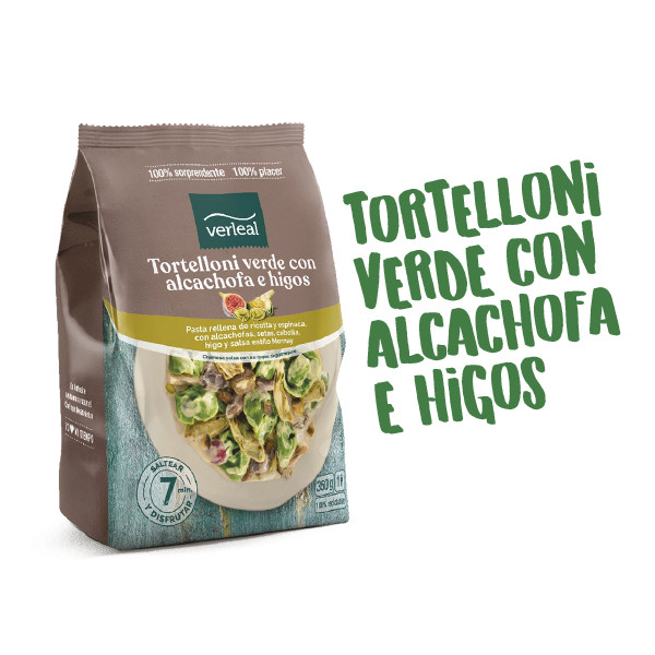 Tortelloni verde con alcachofa e higos de Verleal