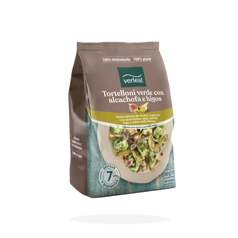 Pack de plato preparado de Tortelloni verde con alcachofa e higos de Verleal