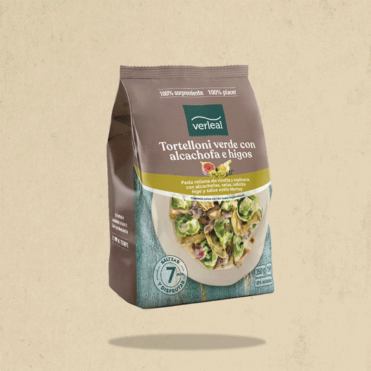Tortelloni verde con alcachofa e higo de Verleal