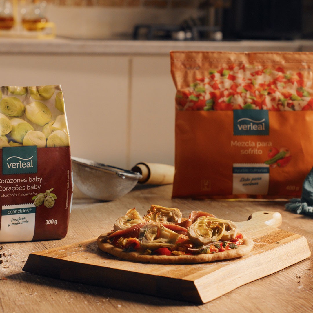 Receta con Corazones baby y Mezcla para sofrito de Verleal