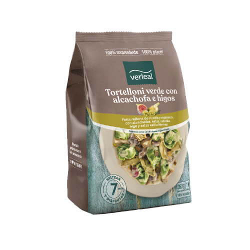 Pack de tortelloni verde con alcachofa e higos de Verleal